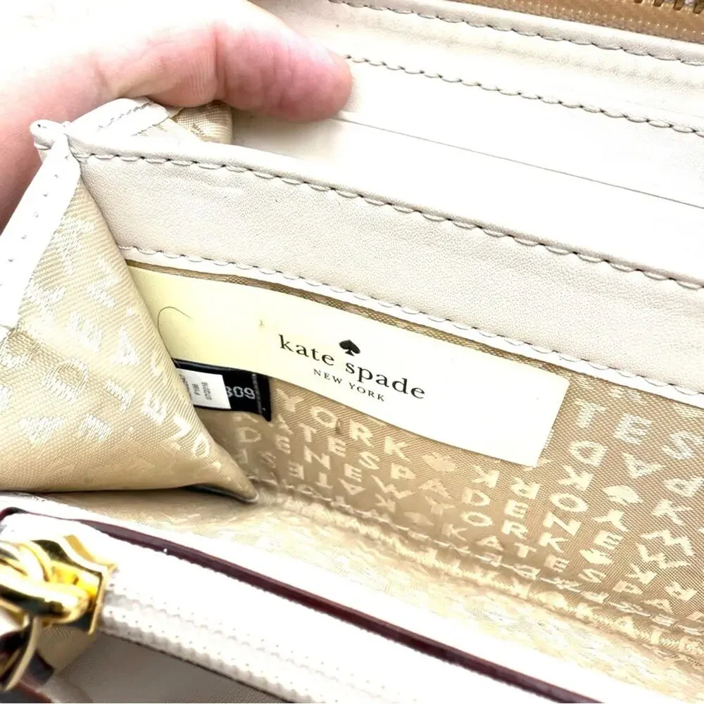 Kate Spade Neda Wellesley Two Tone Pebble/Black Zip Wallet WLRU2547